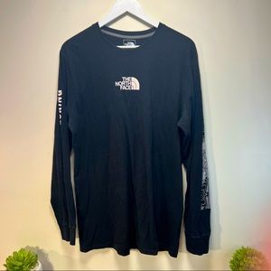 North face Long sleeve black tee shirt classic fit size large